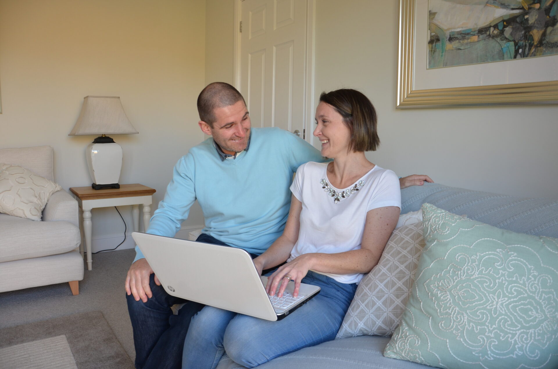 Couple on laptop